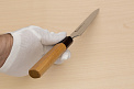Sakai Takayuki 33-layer VG10 Damascus Petty knife 150mm (6 ") Keyaki (Japanese Elm) handle - Knife-Life - Best Japanese Knife Store