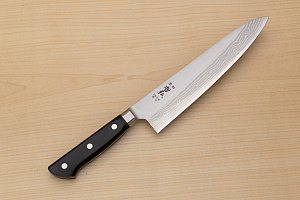 Tetsuhiro VG10 Kasumi nagashi Damascus Gyuto knife 210mm (8.3") Black paper micarta