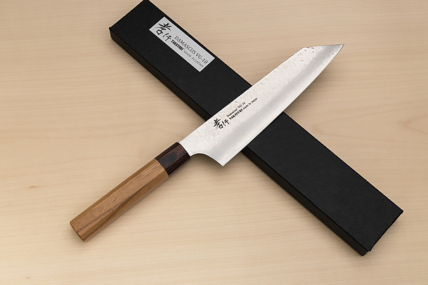 Sakai Takayuki 33-layer VG10 Damascus Kengata Gyuto knife 190mm (7.5 ") Keyaki (Japanese Elm) handle