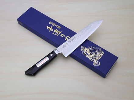Miki VG10 35 Layers Damascus Gyuto knife 180mm (7.09") Black Pakkawood handle