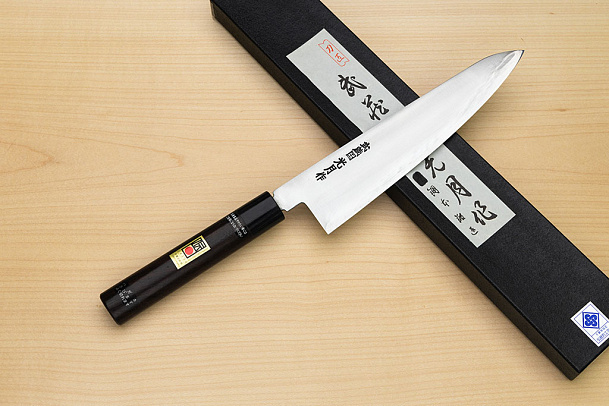 Goko Hamono Musashinokuni Kogetsu SK5 Gyuto knife 240mm (9.5") Rosewood handle