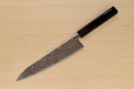 Hokiyama Sakon Bokusui AUS10 ROU-Wave Damascus 210mm (8.3") Gyuto knife with Gold Dust Urushi lacquered Magnolia Wood octagon handle - Knife-Life - Best Japanese Knife Store
