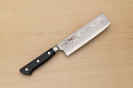 Tetsuhiro VG10 Damascus Nakiri vegetable knife 160mm (6.3") Black paper micarta - Knife-Life - Best Japanese Knife Store