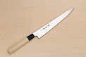 Sakai Takayuki AUS8 Sujihiki knife 240mm ( 9.5 ") Magnolia/Buffalo horn handle - Knife-Life - Best Japanese Knife Store