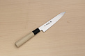 Sakai Takayuki AUS8 Petty knife 150mm ( 6 ") Magnolia/Buffalo horn handle - Knife-Life - Best Japanese Knife Store