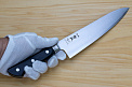 Tetsuhiro Super Gold 2 Gyuto knife 210mm (8.3") Black paper micarta - Knife-Life - Best Japanese Knife Store