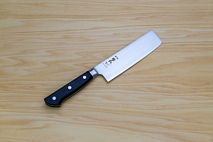 Tetsuhiro Super Gold 2 Nakiri vegetable knife 160mm (6.3") Black paper micarta