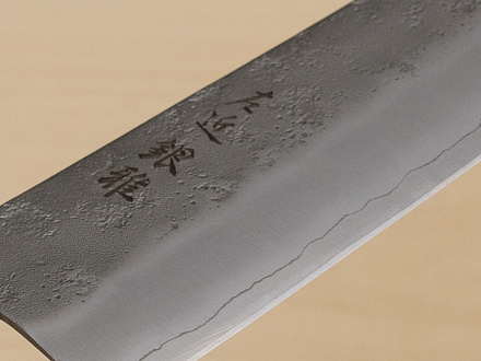 Hokiyama Ginga San-mai Silver steel 3 Gyuto 210mm (8.3") Elongated Octagonal Walnut Handle