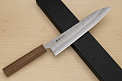 Hokiyama Ginga San-mai Silver steel 3 Gyuto 240mm (9.5") Elongated Octagonal Walnut Handle - Knife-Life - Best Japanese Knife Store