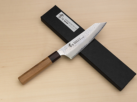 Sakai Takayuki 33-layer VG10 Damascus Bunka knife 160mm ( 6.3 ") Keyaki (Japanese Elm) handle