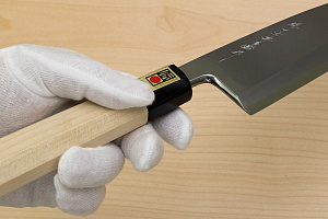 Sakai Genkichi Blue steel 2 Deba Knife 180mm Magnolia Wood handle with buffalo horn