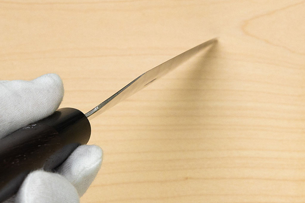 Goko Hamono Shimosanokuni Kogetsu White steel 1 Hon-yaki Gyuto knife 210 mm (8.3") Rosewood handle