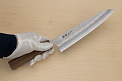 Hokiyama Ginga San-mai Silver steel 3 Gyuto 210mm (8.3") Elongated Octagonal Walnut Handle - Knife-Life - Best Japanese Knife Store