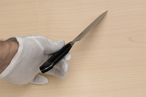 Tetsuhiro VG10 Petty knife 150mm (6") Black paper micarta