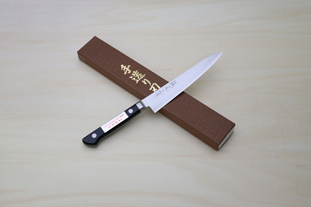 Miki VG10 Petty knife 150mm (5.91") Black Pakkawood handle