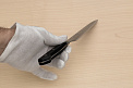 Tetsuhiro Blue steel 2 Petty knife 150mm (6") Black paper micarta - Knife-Life - Best Japanese Knife Store