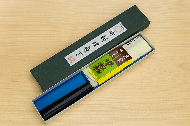Sakai Genkichi Warikomi AUS8 Nakiri vegetable knife 165mm (6.5) Wood with Akebono-Nuri Urushi Lacque