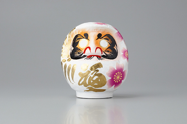 Miyabi Daruma Sakura White Small 12cm Miyabi Daruma Sakura White Small 12cm