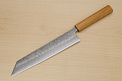 Hokiyama Ginga San-mai Silver steel 3 Kiritsuke 240mm (9.5") Elongated Octagonal Japanese Zelkova Handle - Knife-Life - Best Japanese Knife Store