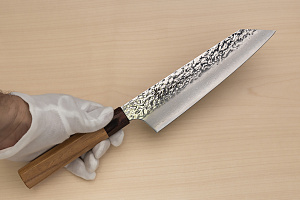 Sakai Takayuki 33-layer VG10 Damascus Kengata Gyuto knife 190mm ( 7.5 ") Keyaki (Japanese Elm) handle