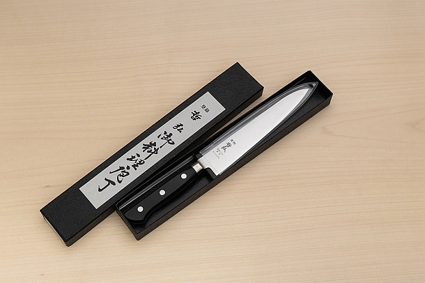 Tetsuhiro Super Gold 2 (SG2) Petty knife 150 Black paper micarta