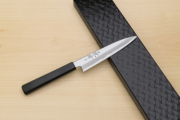 Kagekiyo White Steel 2 Petty knife 150mm (6") Magnolia Wood Urushi lacquer handle