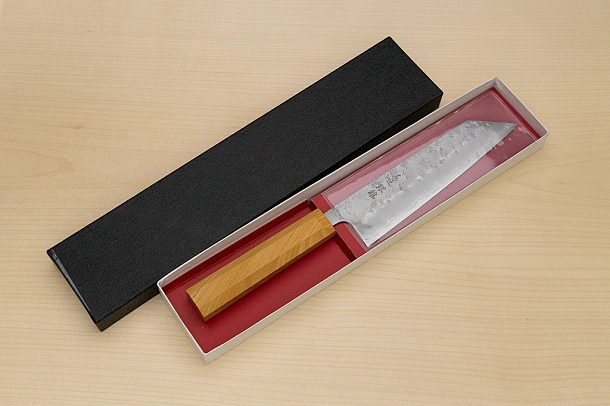 Hokiyama Ginga San-mai Silver steel 3 Bunka 170mm (6.7") Elongated Octagonal Japanese Zelkova Handle