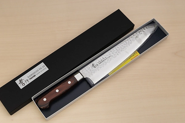 Sakai Takayuki 33-layer Damascus VG10 Gyuto knife 240mm ( 9.5 ") Spanish Mahogany handle