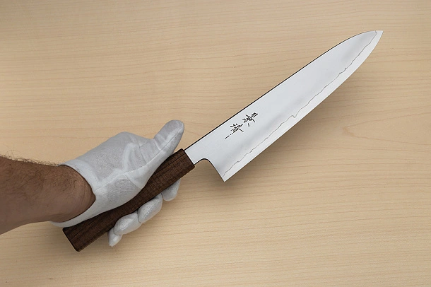 Kagekiyo Silver steel 3 Gyuto knife 240mm (9.5") Walnut handle (hand carved)