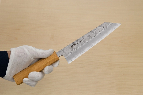 Hokiyama Ginga San-mai Silver steel 3 Bunka 170mm (6.7") Elongated Octagonal Japanese Zelkova Handle