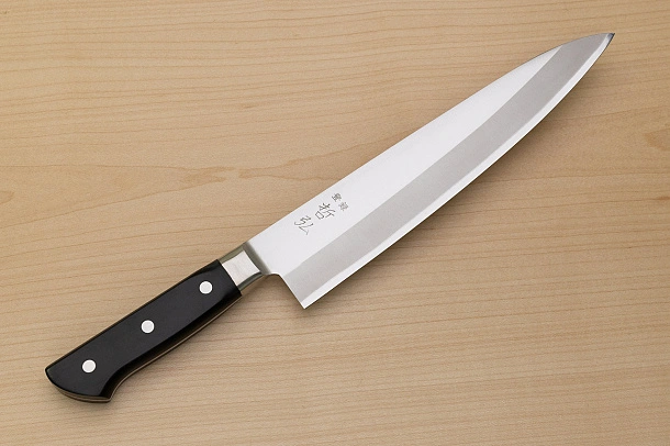 Tetsuhiro Blue steel 2 Gyuto knife 240mm (9.5") Black paper micarta