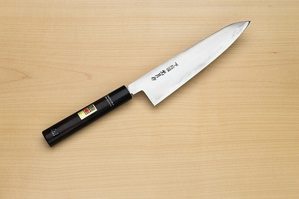 Goko Hamono Shimosanokuni Kogetsu White steel 1 Hon-yaki Gyuto knife 240 mm (9.5") Rosewood handle Goko Hamono Shimosanokuni Kogetsu White steel 1 Hon-yaki Gyuto knife 240 mm (9.5") Rosewood handle