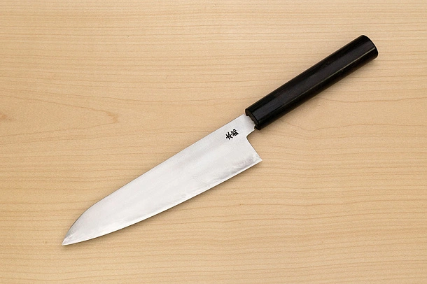 Goko Hamono Musashinokuni Kogetsu SK5 Gyuto knife 210mm (8.3") Rosewood handle