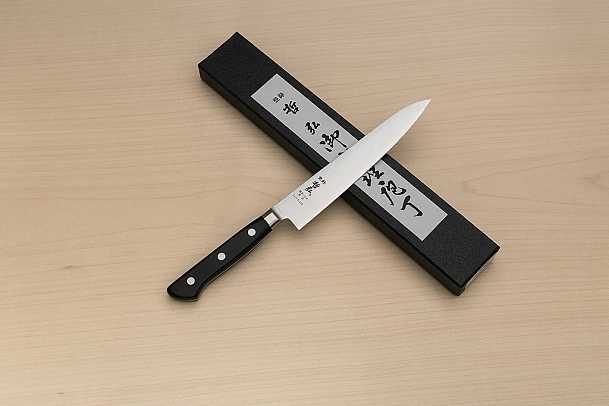 Tetsuhiro Super Gold 2 (SG2) Petty knife 150 Black paper micarta