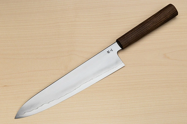 Kagekiyo Silver steel 3 Gyuto knife 240mm (9.5") Walnut handle (hand carved) №2 Kagekiyo Silver steel 3 Gyuto knife 240mm (9.5") Walnut handle (hand carved) №2