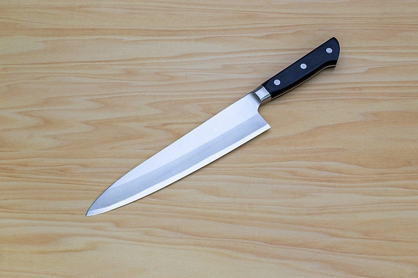 Tetsuhiro Blue steel 2 Gyuto knife 210mm (8.3") Black paper micarta