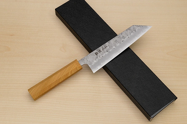 Hokiyama Ginga San-mai Silver steel 3 Bunka 170mm (6.7") Elongated Octagonal Japanese Zelkova Handle