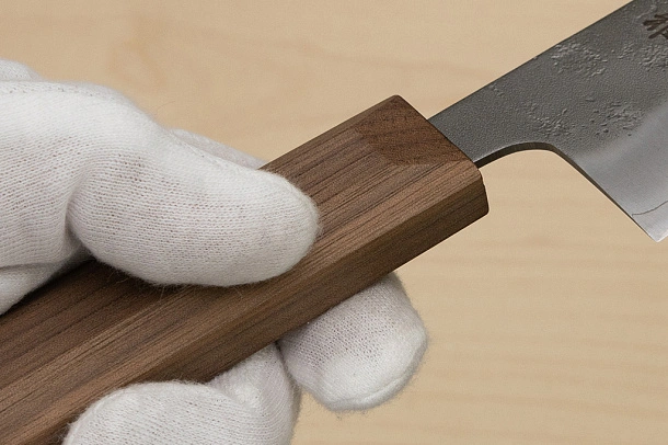 Hokiyama Ginga San-mai Silver steel 3 Gyuto 240mm (9.5") Elongated Octagonal Walnut Handle