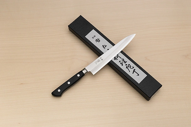 Tetsuhiro Blue steel 2 Petty knife 150mm (6") Black paper micarta