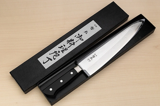 Tetsuhiro VG10 Gyuto knife 240mm (9.5") Black paper micarta