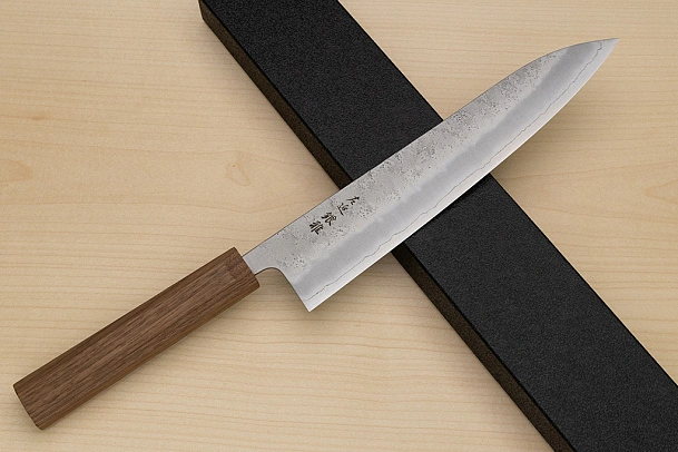 Hokiyama Ginga San-mai Silver steel 3 Gyuto 240mm (9.5") Elongated Octagonal Walnut Handle