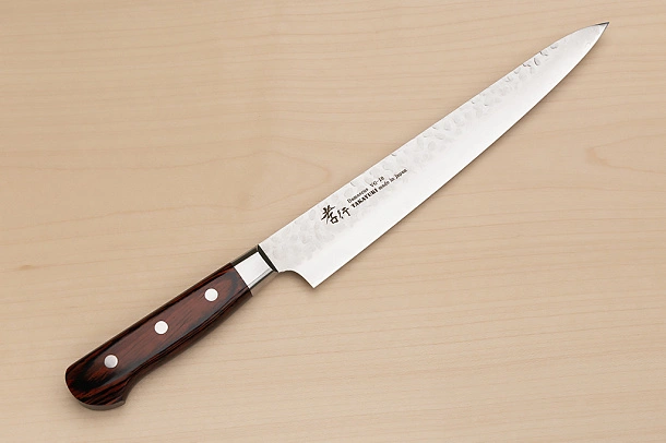 Sakai Takayuki 33-layer Damascus VG10 Sujihiki knife 240mm ( 9.5 ") Spanish Mahogany handle Sakai Takayuki 33-layer Damascus VG10 Sujihiki knife 240mm ( 9.5 ") Spanish Mahogany handle