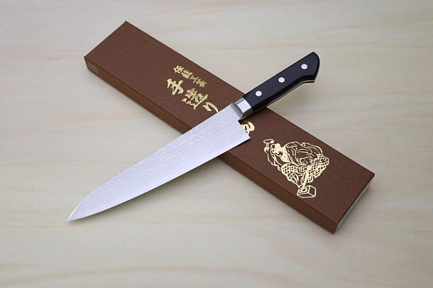 Miki VG10 35 Layers Damascus Gyuto knife 210mm (8.27") Black Pakkawood handle