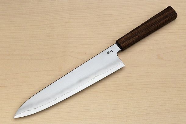 Kagekiyo Silver steel 3 Gyuto knife 240mm (9.5") Walnut handle (hand carved)