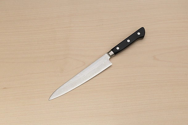Tetsuhiro VG10 Petty knife 150mm (6") Black paper micarta Tetsuhiro VG10 Petty knife 150mm (6") Black paper micarta