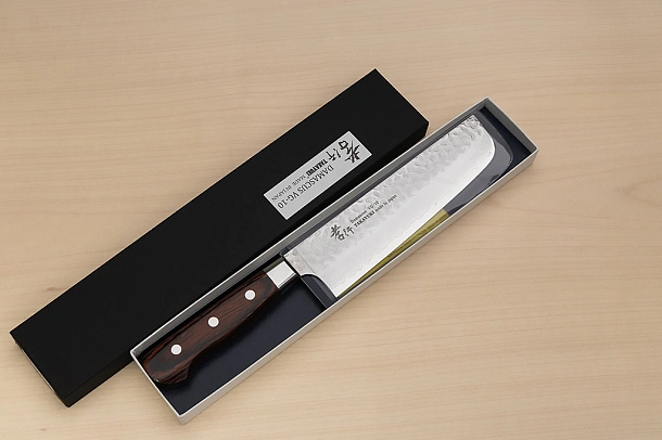 Sakai Takayuki 33-layer Damascus VG10 Nakiri vegetable knife 160mm ( 6.3 ") Spanish Mahogany handle