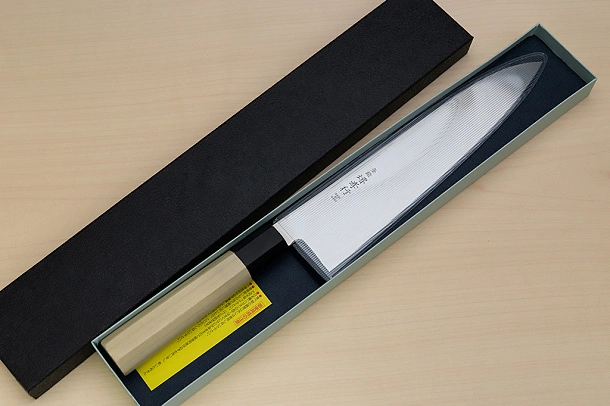 Sakai Takayuki Bohler Uddeholm Gyuto knife 240mm (9.5 ") Magnolia/Buffalo horn handle Sakai Takayuki Bohler Uddeholm Gyuto knife 240mm (9.5 ") Magnolia/Buffalo horn handle
