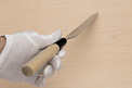 Sakai Takayuki Bohler Uddeholm Petty knife 180mm ( 7.1 ") Magnolia/Buffalo horn handle - Knife-Life - Best Japanese Knife Store