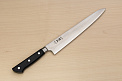 Tetsuhiro VG10 Damascus Sujihiki knife 240mm (9.5") Black paper micarta - Knife-Life - Best Japanese Knife Store